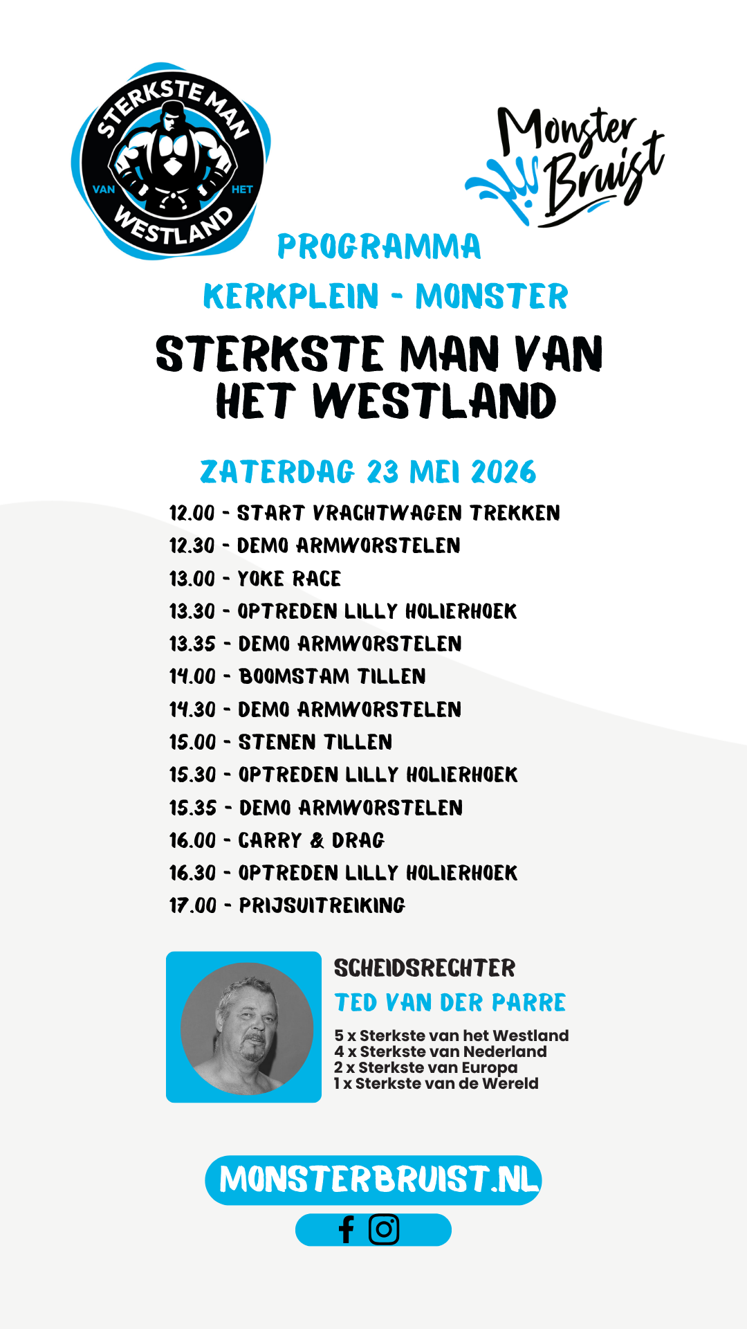 Programma Sterktste man Socials 2026 insta en FB