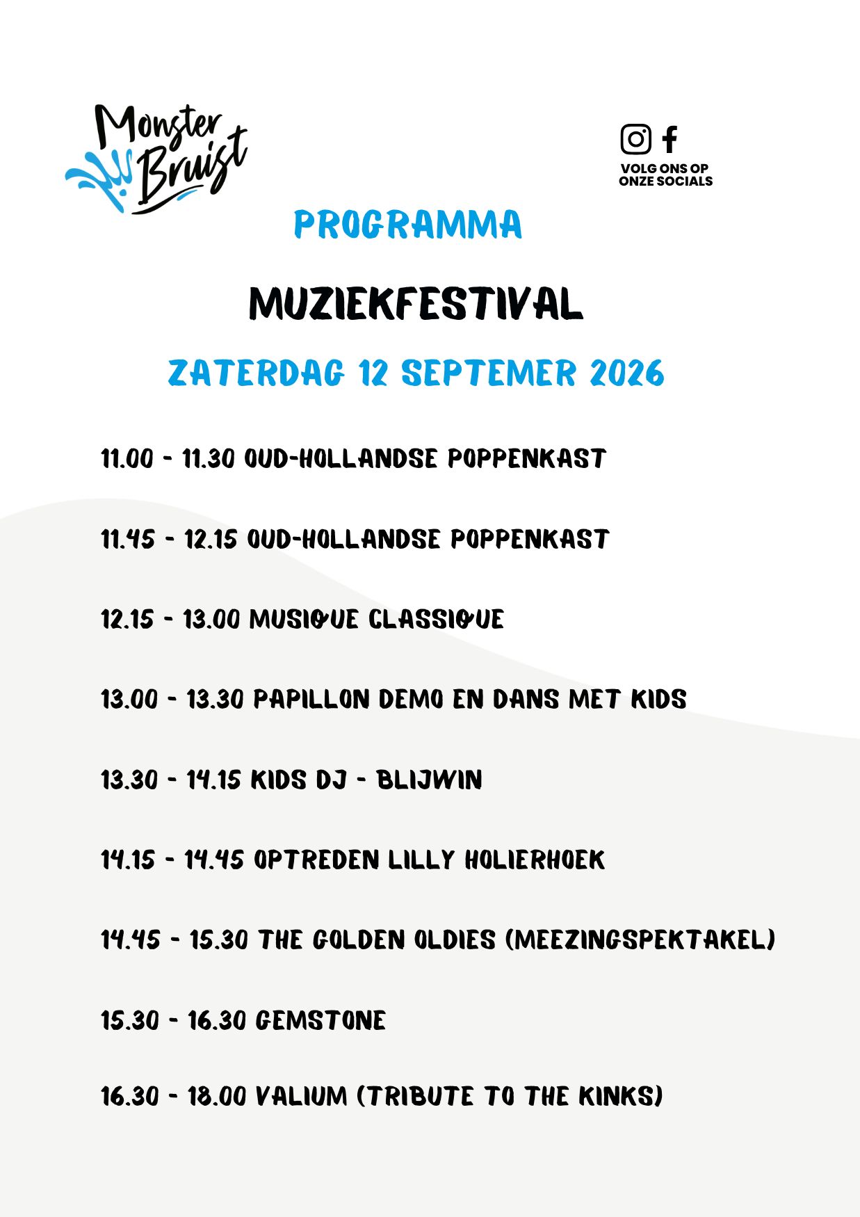 Programma Muziekfestival 2026 voor op website A4
